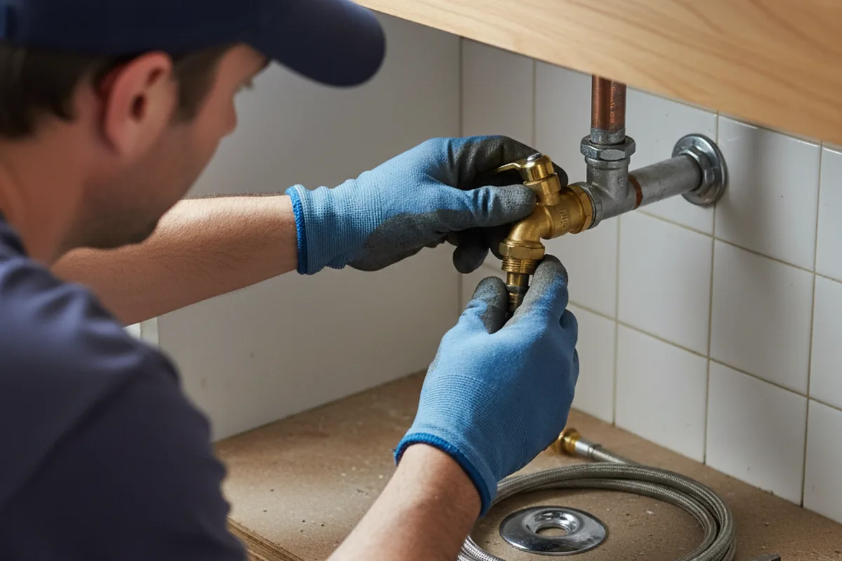 Shutoff valve and fitting work during Faucet and Fixture Repair in Eddyville